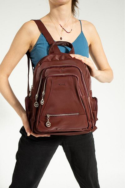 MEGA ÇANTA Satin Leather Daily Backpack - Convenient Use