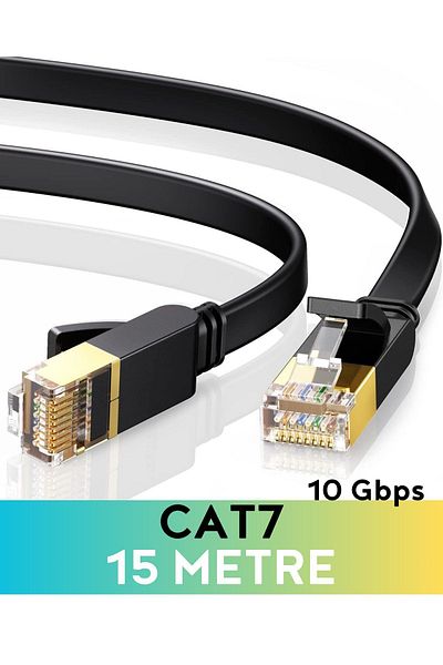 Vetech CAT7 15 Meter Ethernet Cable 10Gbps Premium Internet Lan Cable 15mt