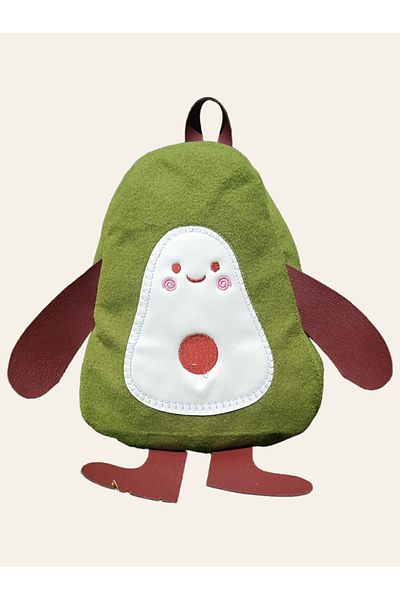 MAMIN Rucsac de pluș cu avocado de dimensiuni mici, verde