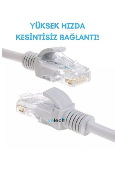 Vetech Cat6 20mt Lan Ethernet Kablosu Fabrikasyon Internet Kablo