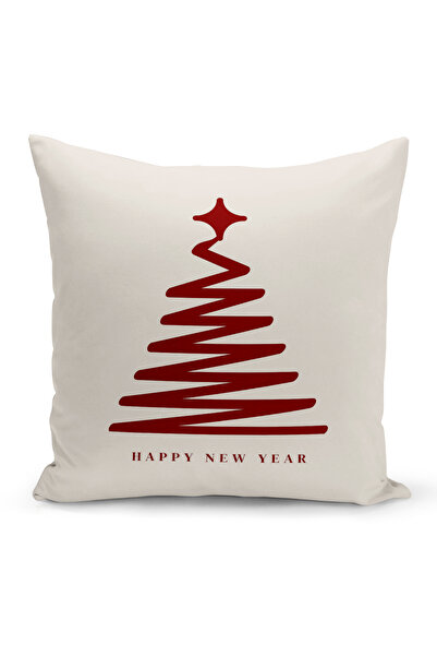 Bertille Home New Year Series - Double Sided Digital Printed 8-Piece Throw Pillow Cover Set (Christmas Christmas Pillow Cover)