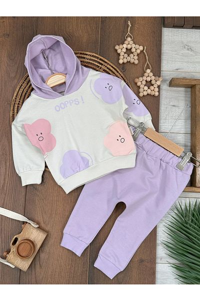 Babexi Oopps Printed Seasonal Hooded Set for Baby Girl