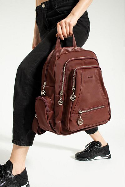 MEGA ÇANTA Satin Leather Daily Backpack - Convenient Use