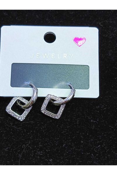 Çelik Square Model Steel Earrings - Tarnish Stainless