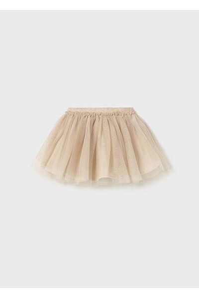 MAYORAL Beige Tulle Baby Girl Skirt - 02901 069