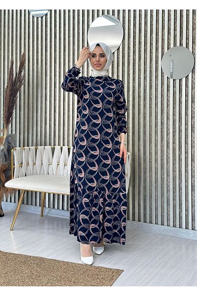 Moda Krash Viscose Patterned Summer Dress