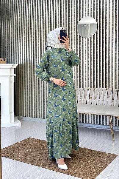 Moda Krash Viscose Patterned Summer Dress