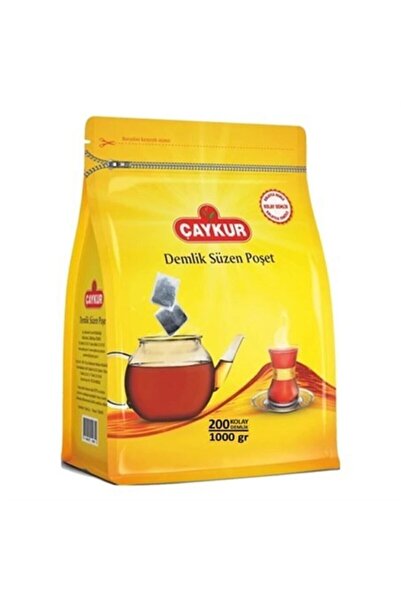 Çaykur Demlik Süzen Poşet Çay 5 Gr. 200 Adet, Toplam 1000gram Kolay Demlik