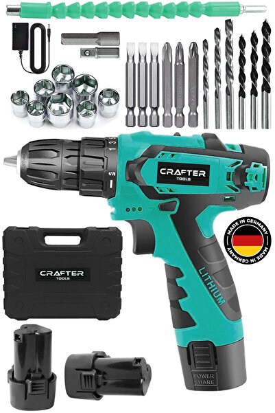 CRAFTERTOOLS Germany 24V 5Ah Metal Şanzuman Çift Armut Bataryalı Şarjlı Vidal...