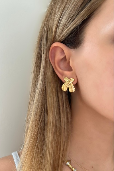 Lavian Accessories X Gold Küpe