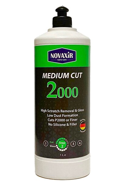 novaxir Medıum Cut 2000 Ara-kat Pasta, 1l, Silikon-dolgu Içermez Nvmc1l