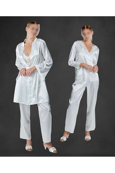 The Clover 6-Piece Satin Lace Bridal Dowry Set - Boxed Th86.Clvr.Lss.20