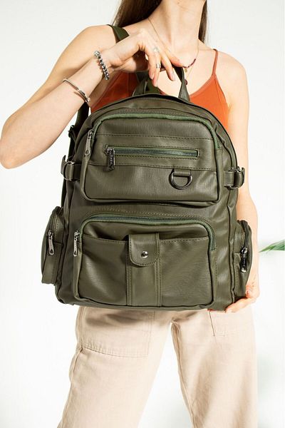 MEGA ÇANTA Leather Backpack - Multi-Compartment Wash