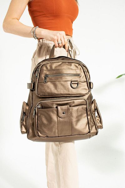 MEGA ÇANTA Leather Backpack - Multi-Compartment Wash