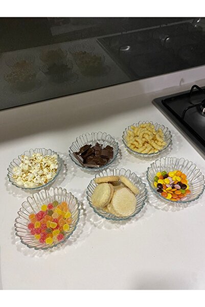 İmren Collection Cam 6 'lı Kase Sunumluk