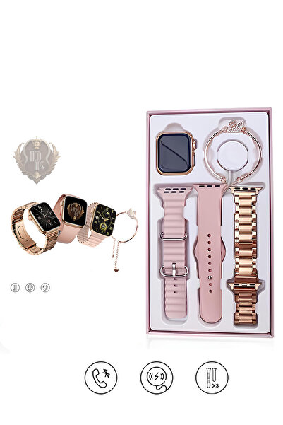 DUMKAY Kadınların Gözdesi: Üçlü Kordonlu Akıllı Saat ve Bileklik Seti