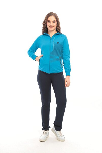 SOCCER Kadın Spor Giyim Kapüşonlu Eşofman Takımı 21109