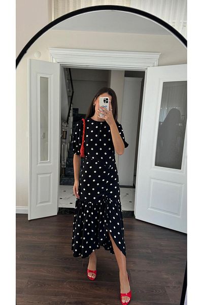 perastore Black Polka Dot Dress