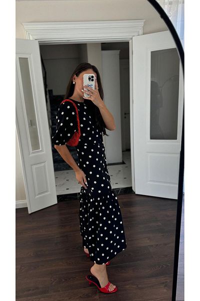 perastore Black Polka Dot Dress