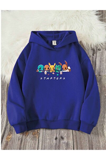 YUNAYT Hanorac pentru copii cu glugă imprimat