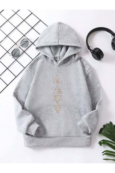 YUNAYT Children's Hooded Printed Sweatshirt