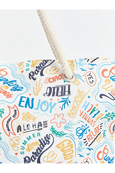 LC Waikiki LCW ACCESSORIES Baskılı Kadın Plaj Çantası