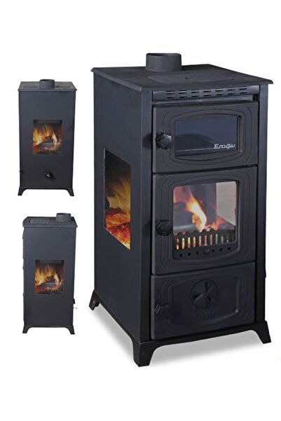 eroglu soba Üç Tarafı Camlı Fırınlı Şömine Soba