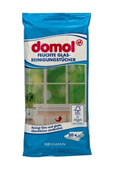 DOMOL Islak Temizlik Bezi Cam & Parlak Yüzeyler Için 20 Adet * 2 Li