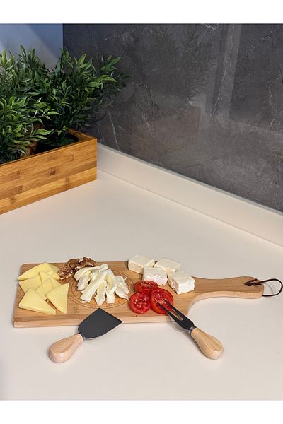 Janset Bamboo Cut Cheese Presentation Board