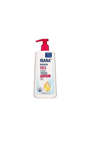 ISANA 300 مل 5% غسول الجسم باليوريا + 25 مل زيت الأرغان وعلاج الشعر