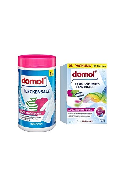 DOMOL Leke Çıkarıcı Toz Deterjan Beyaz Ve Renkliler Için 1 Kg + Renk Ayırıcı ...