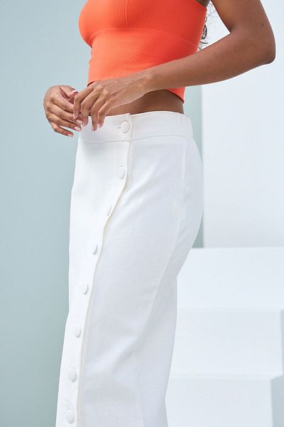 MİA NOURA Buttoned and Elastic Back Skirt