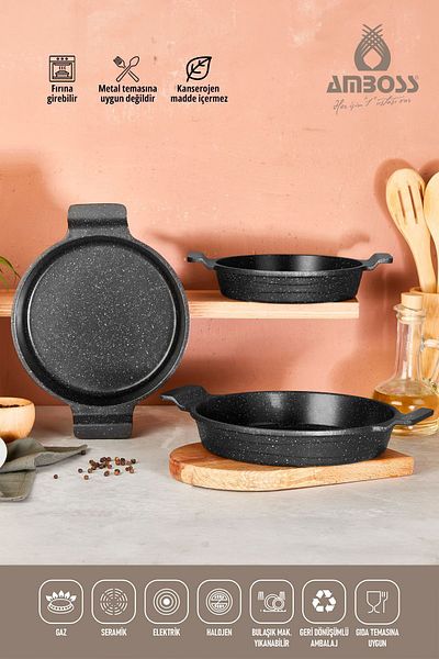 Amboss Astral 3 Piece Granite Casting Pan Set Ast-0946