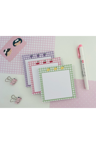 Efsu Meyve Notluk Set Memopad/Notepad/Defter