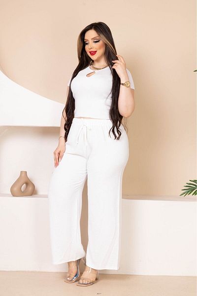Online Single Bottom Loose Trousers - Elastic Waist