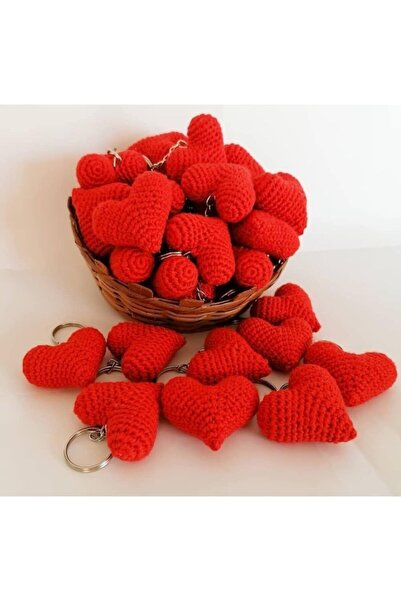 Hobi Evi Amigurumi sevgiliye hediyelik kalp anahtarlık Maskot