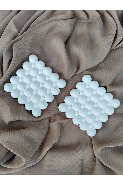 Minima Art Studio Bubble Square Jewelry Plate Coaster