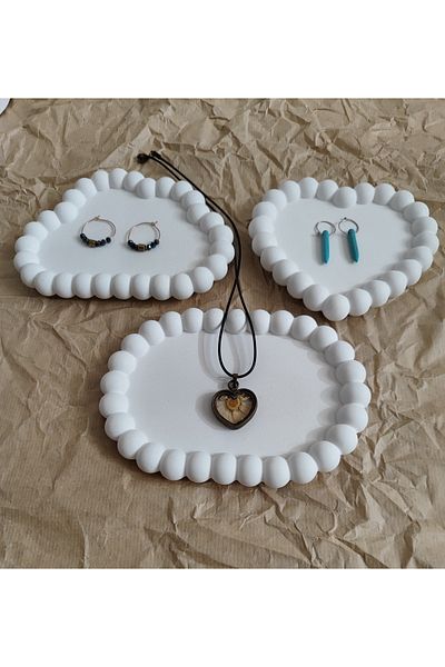 Minima Art Studio Triple Jewelry Plate Organizer Plate Coaster