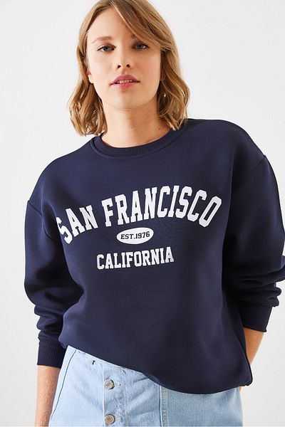 Bianco Lucci Повдигнат дамски суичър San Francisco - Mbhs006 60601006