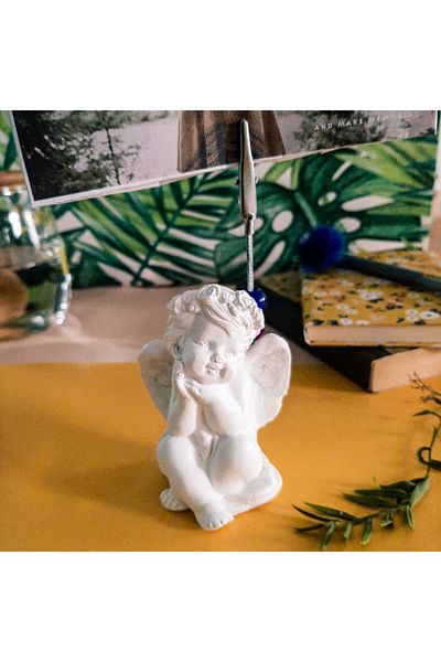 Rota Hediyelik Angel Note Holder White Angel Note Holder Photo Holder