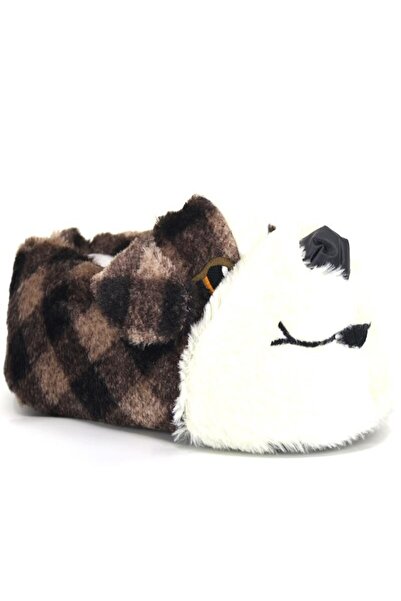 Store Unisex Kahverengi Ekose Yumuşak Rahat Taban Sıcak Astarlı Köpekli Pandu...