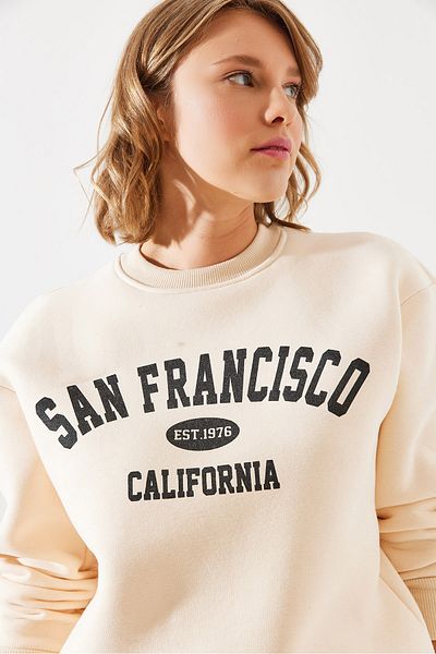 Bianco Lucci Γυναικείο φούτερ με στάμπα San Francisco - MBHS006 60601006