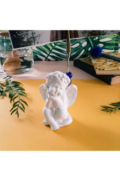 Rota Hediyelik Angel Note Holder White Angel Note Holder Photo Holder