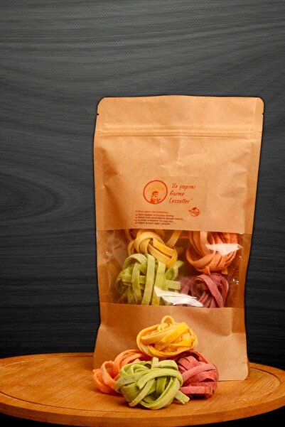 Lezzetli Renkler Ev Yapımı Sebzeli Renkli Fettucini Erişte Yeni Mahsül 250 gr