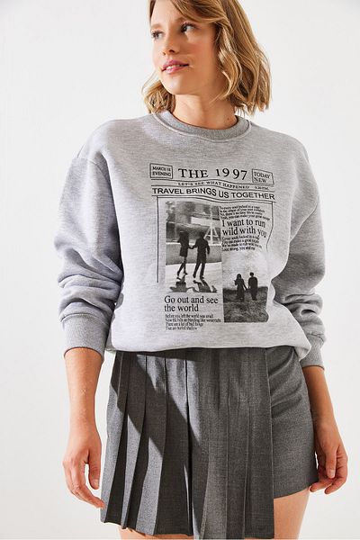 Bianco Lucci 1997 Printed Women's Sweatshirt - Three Thread Raster Mbhs009 60601009