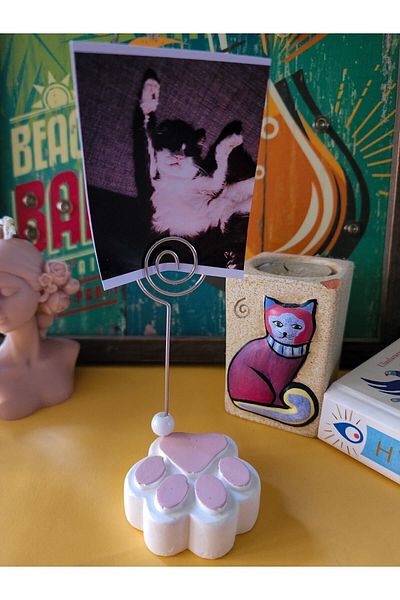 Rota Hediyelik Note Holder, Photo Holder, Cute Cat Dog Paw