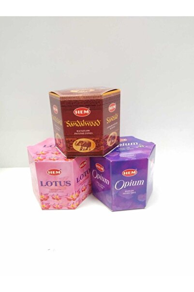 Hem Geri Akışlı Şelale Tütsü 20 Adet Sandal 20 Adet Lotus 20 Adet Opium Aroma...