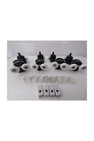 Akay Duşakabin Tekeri Siyah Çift Tekerli  8 Li Set Em-02