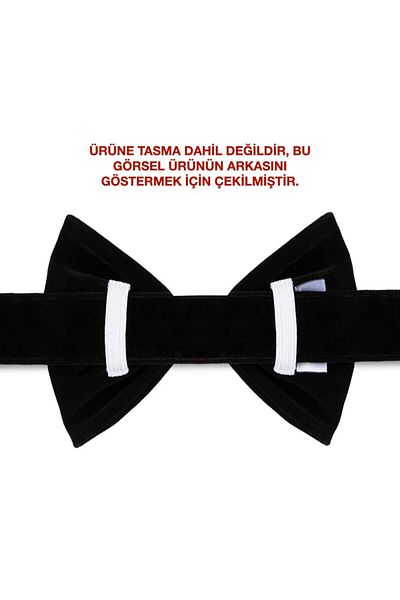 Lusi Doog Black Velvet Female Dog Bow Tie - Bow Tie Only, Collar Not Included