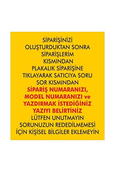 Genel Markalar Motosiklet Plakalık Uyumlu Uv Baskı Kişiye Özel 1 Adet Standart Takmatik Motor Plakalık 15x24